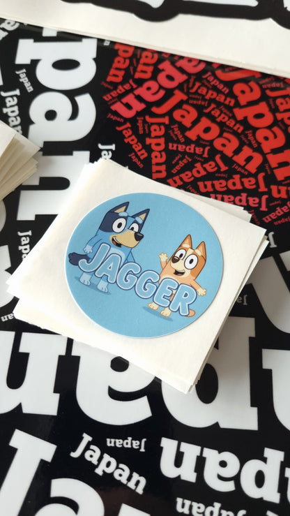 100x Round Stickers, UV laminated