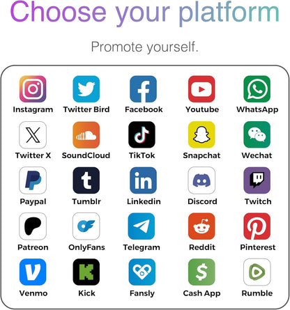 100X Social media custom stickers Pack