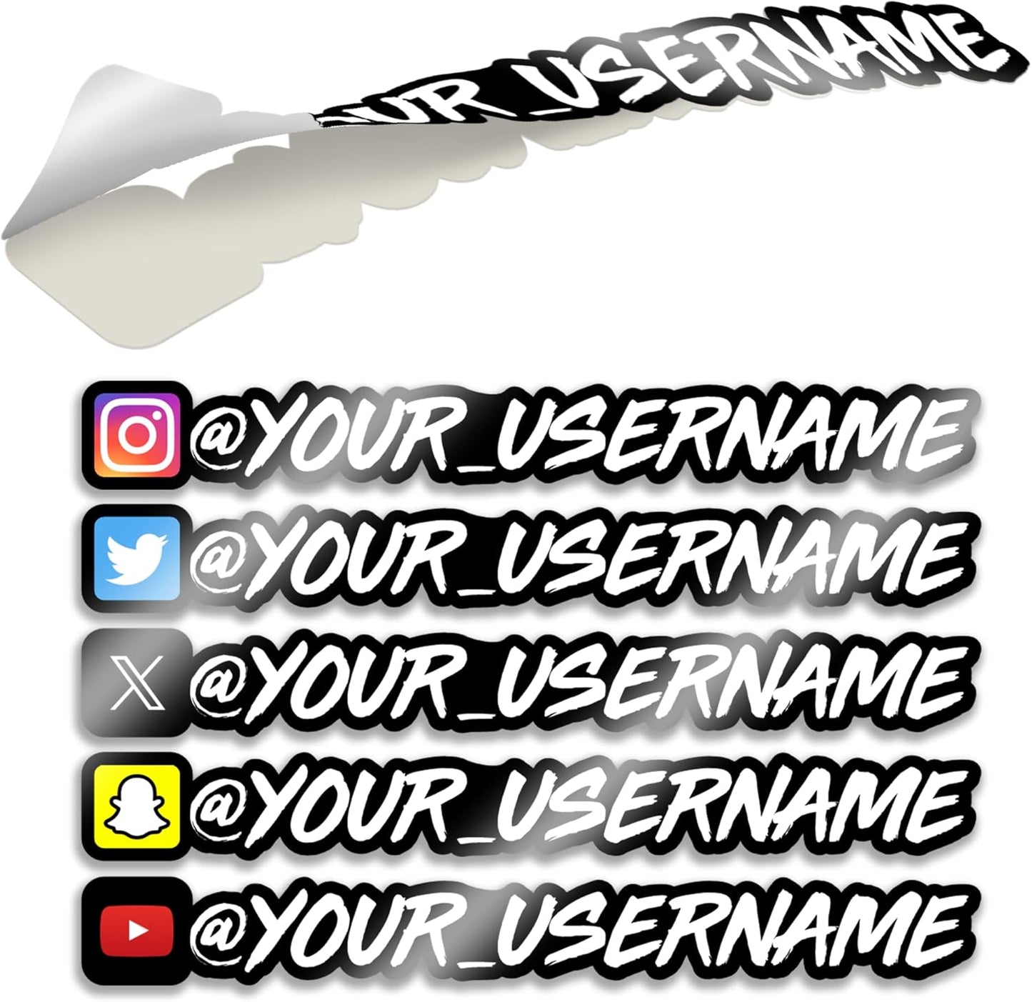 100X Social media custom stickers Pack