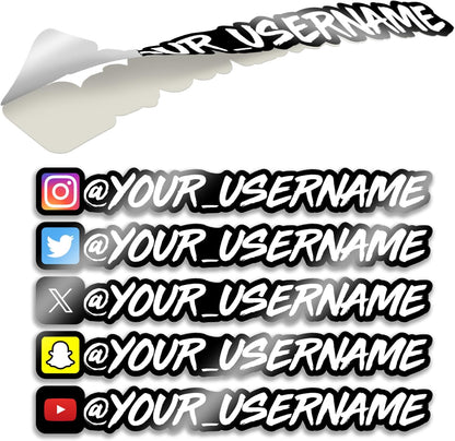 100X Social media custom stickers Pack