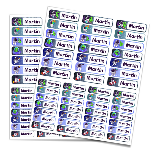 98X  Custom Waterproof Name Stickers Tags, Water Bottles, Lunch Boxes and School Supplies